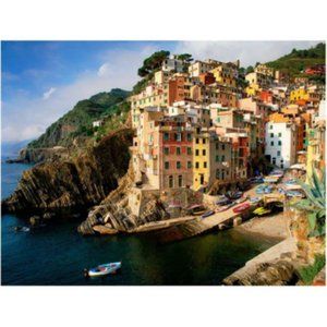 "Riomaggiore" Italy Photography Print Giclée Large Canvas, Signed & Numbered